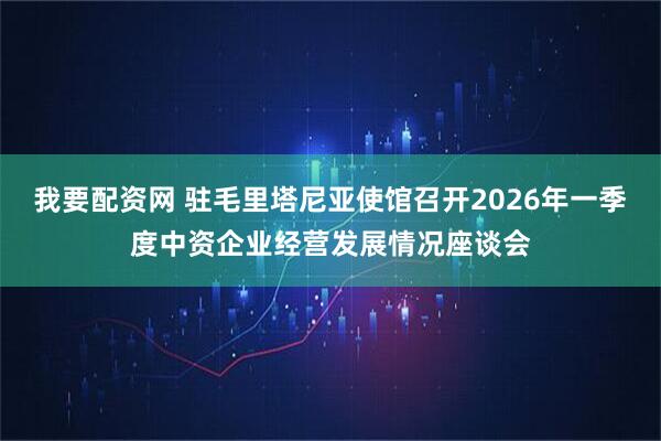 我要配资网 驻毛里塔尼亚使馆召开2026年一季度中资企业经营发展情况座谈会