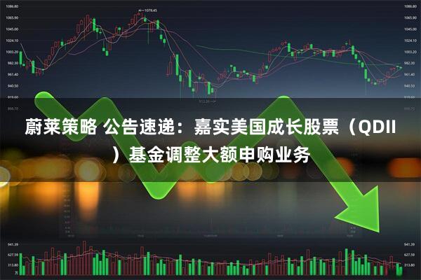 蔚莱策略 公告速递:嘉实美国成长股票(QDII)基金调整大额申购业务