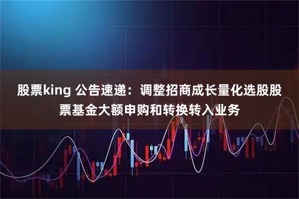 股票king 公告速递：调整招商成长量化选股股票基金大额申购和转换转入业务